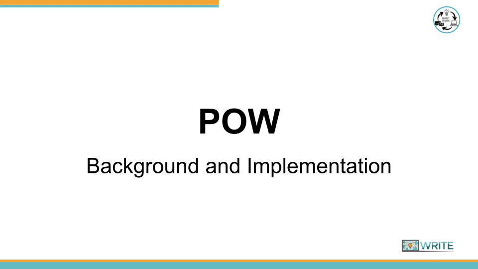 POW_TeacherPresentation1_Logos POW Background and Implementation Cover Slide