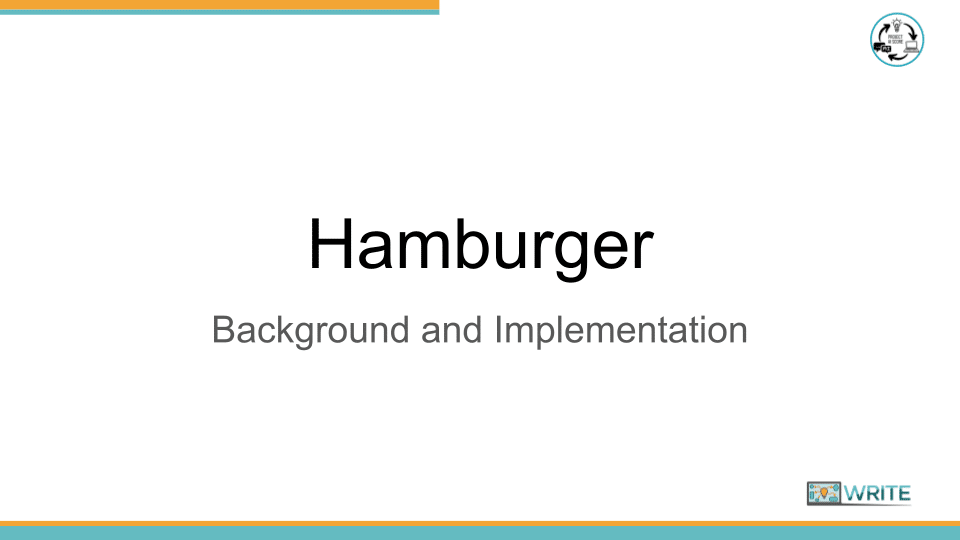 __Video Hamburger WRITE AI SCORE Teacher Facing Slide Design 1 Hamburger background and implementation cover